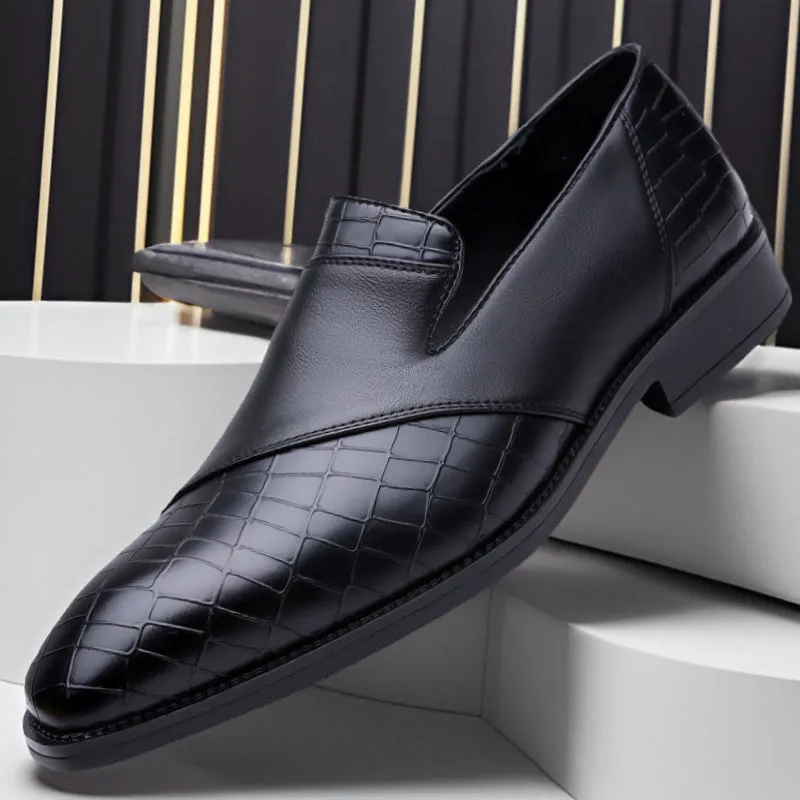 👞 Tassel Charm PU Leather Dress Shoes – Plus Size Men’s Business Loafers