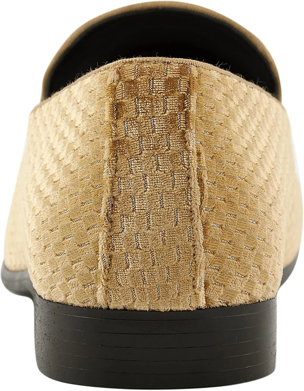 Amali Fishman Mens Dress Shoes Plush Velvet with a Quilted Design Slip-on Driver Shoes for Men Velvet Loafers The Original Smoking Men Tuxedo Slipper Shoes