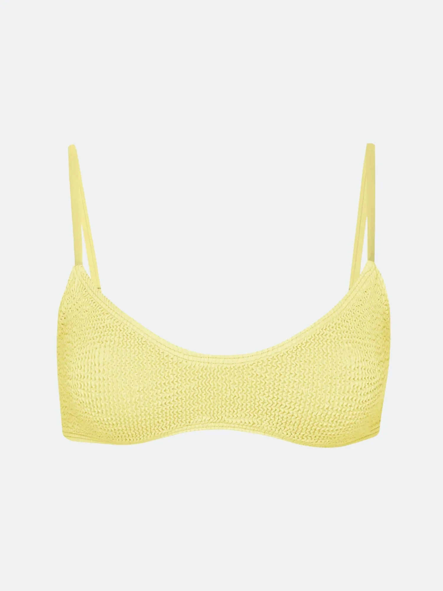 BALBOA LOW SCOOP BIKINI TOP - PASTEL YELLOW