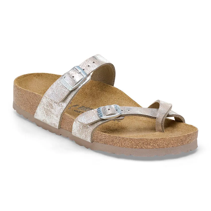 Birkenstock Women's Birkenstock Mayari Synthetics -  Washed Metallic Silver