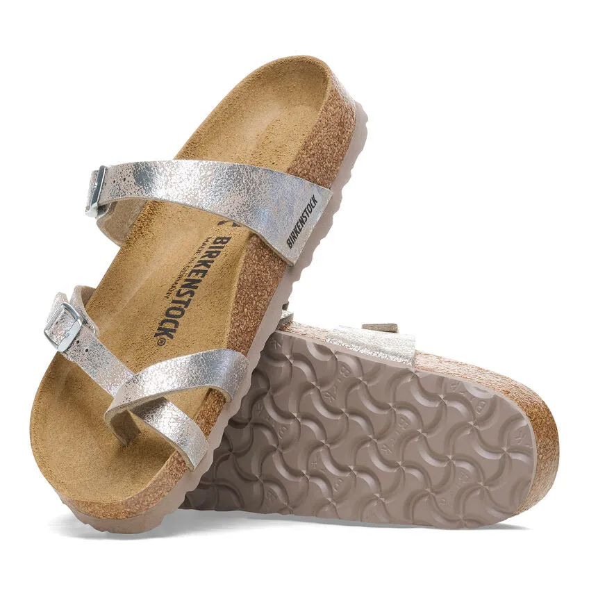 Birkenstock Women's Birkenstock Mayari Synthetics -  Washed Metallic Silver