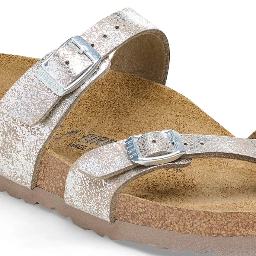 Birkenstock Women's Birkenstock Mayari Synthetics -  Washed Metallic Silver