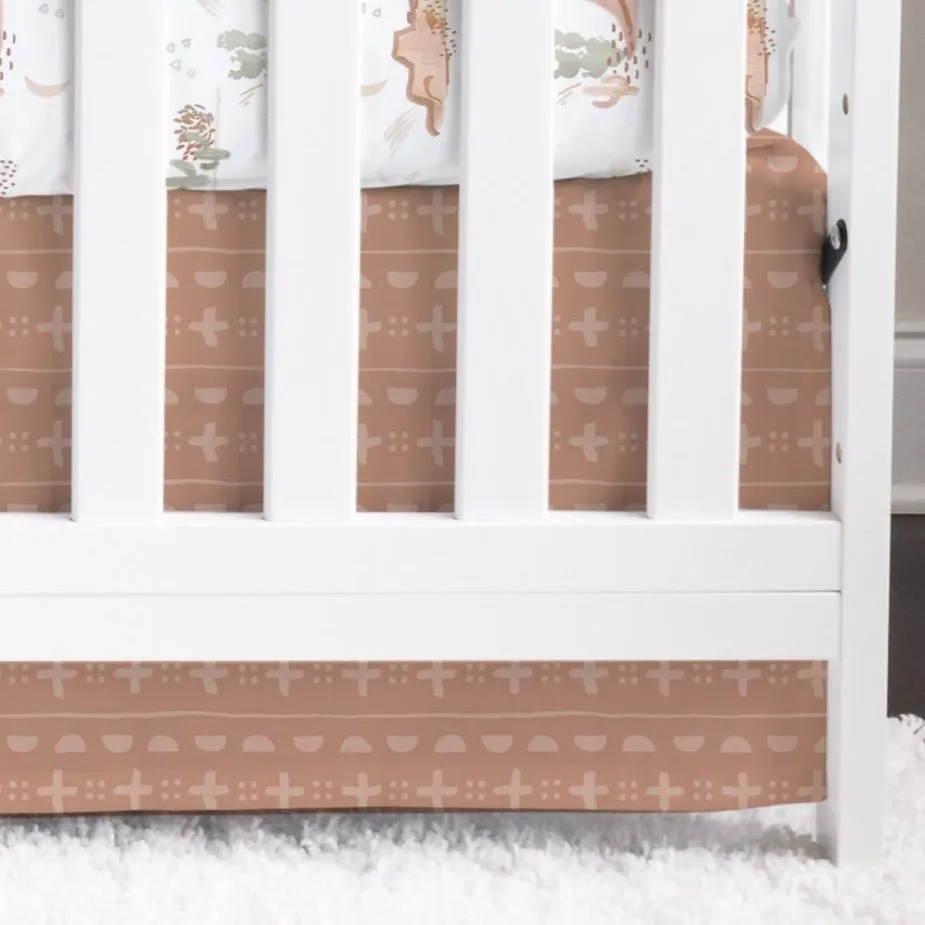 Boho Desert Mudcloth Crib Skirt