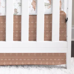 Boho Desert Mudcloth Crib Skirt