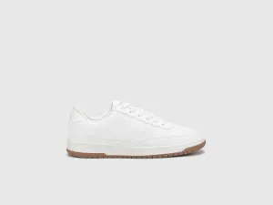 Embossed Counter Lace-Up Sneakers