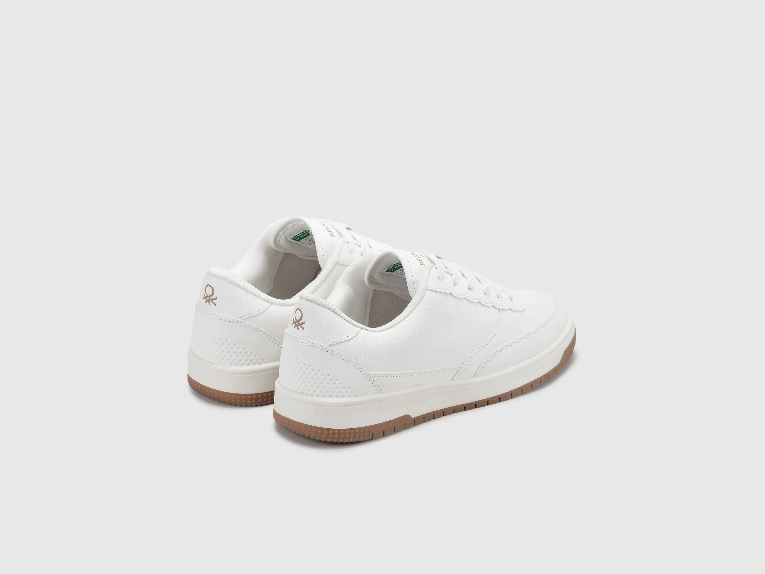 Embossed Counter Lace-Up Sneakers