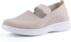 EnllerviiD Women Mary Jane Platform Sneakers Slip On Air Cushion Comfortable Wide Width Lightweight Nurse Shoes Loafers