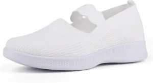 EnllerviiD Women Mary Jane Platform Sneakers Slip On Air Cushion Comfortable Wide Width Lightweight Nurse Shoes Loafers