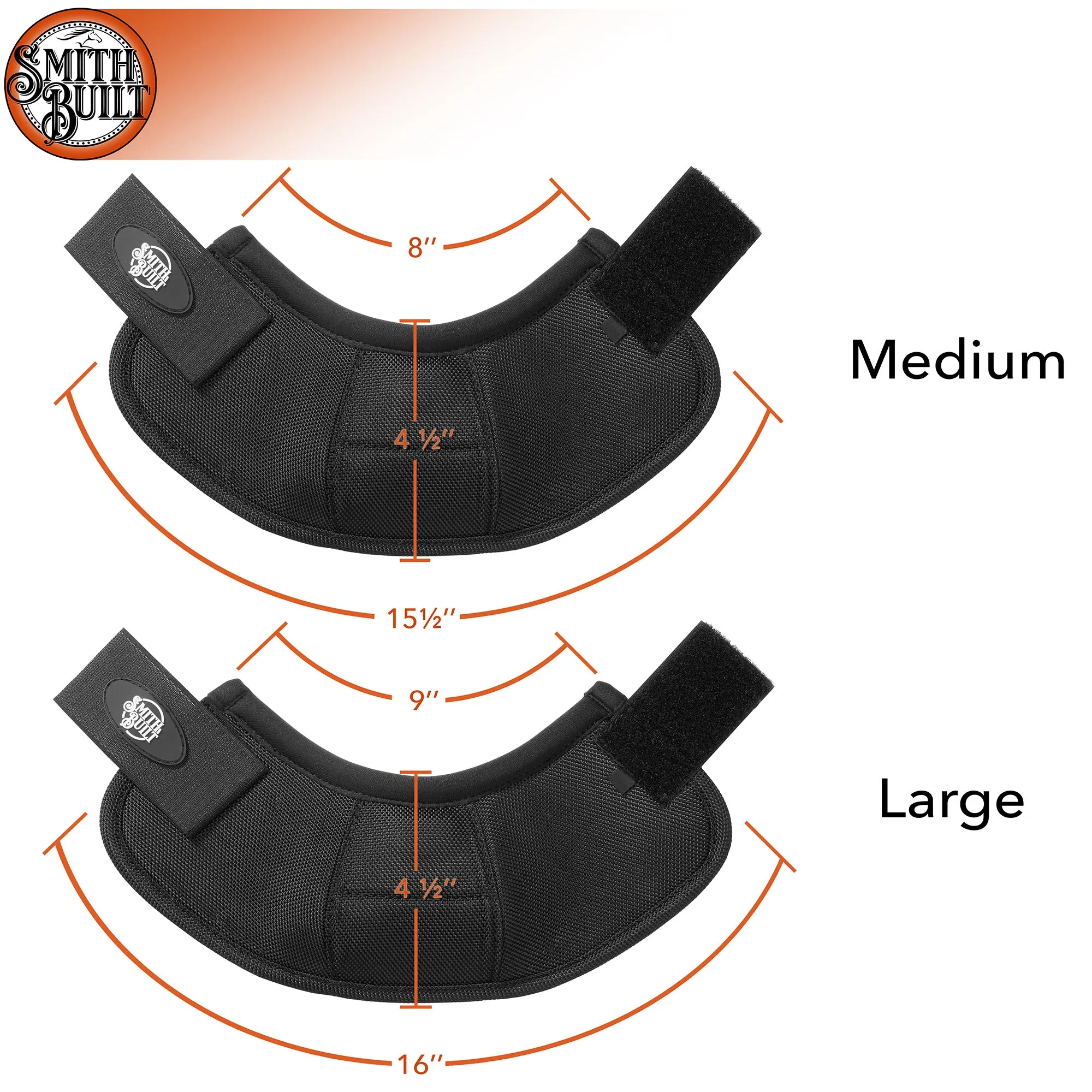 Equine Hoof Overreach No Turn Ballistic Horse Bell Boots - Black, Pair