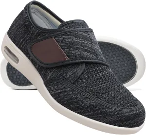 Extra Wide Edema Swollen Slippers for Men - Slip-On Loafers, Casual House Driving Shoes, Lightweight Breathable Sneakers