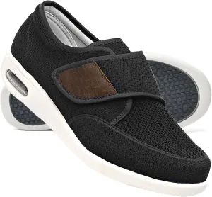 Extra Wide Edema Swollen Slippers for Men - Slip-On Loafers, Casual House Driving Shoes, Lightweight Breathable Sneakers