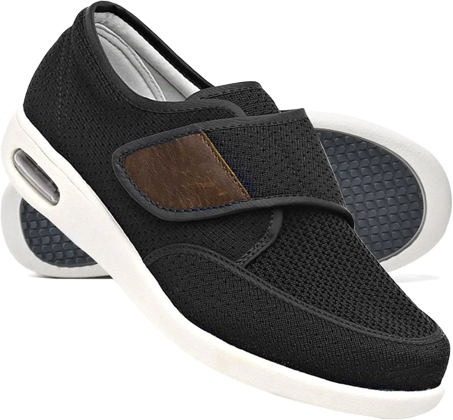 Extra Wide Edema Swollen Slippers for Men - Slip-On Loafers, Casual House Driving Shoes, Lightweight Breathable Sneakers