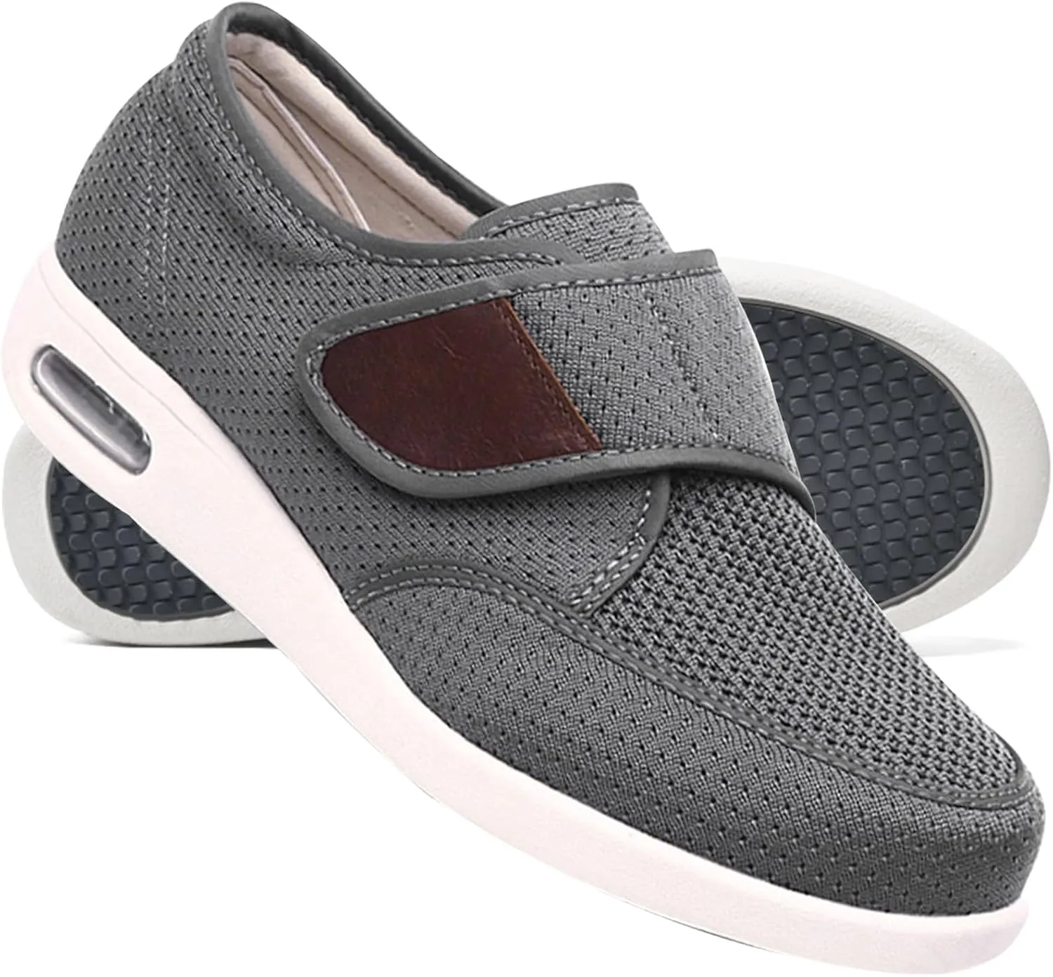 Extra Wide Edema Swollen Slippers for Men - Slip-On Loafers, Casual House Driving Shoes, Lightweight Breathable Sneakers