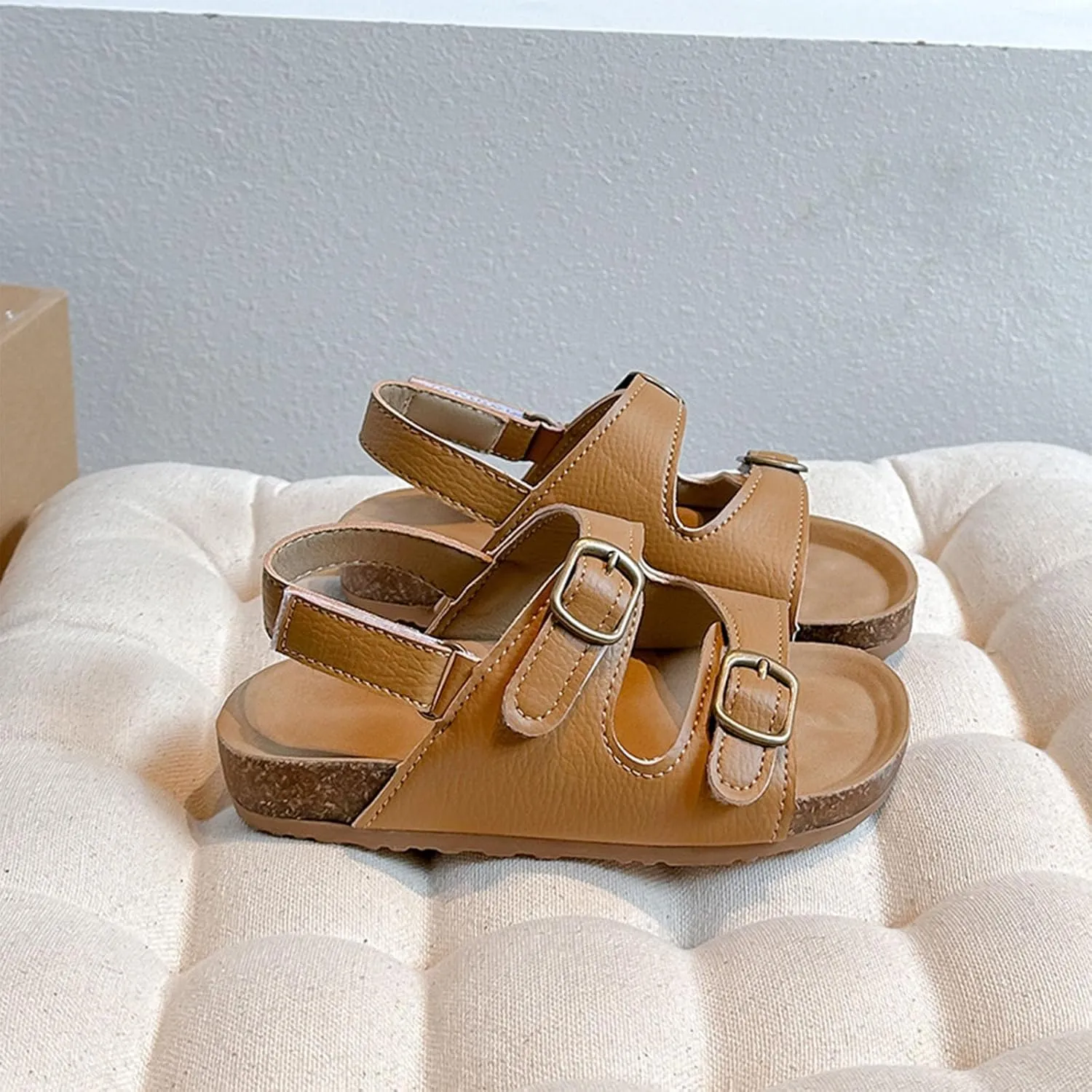 Girls Shoes Toddler Little Kid Girls Sandals Baby Fashion Open Toe Beach Shoes Small And Medium Children Non Slip Casual Double Adjustable Boys