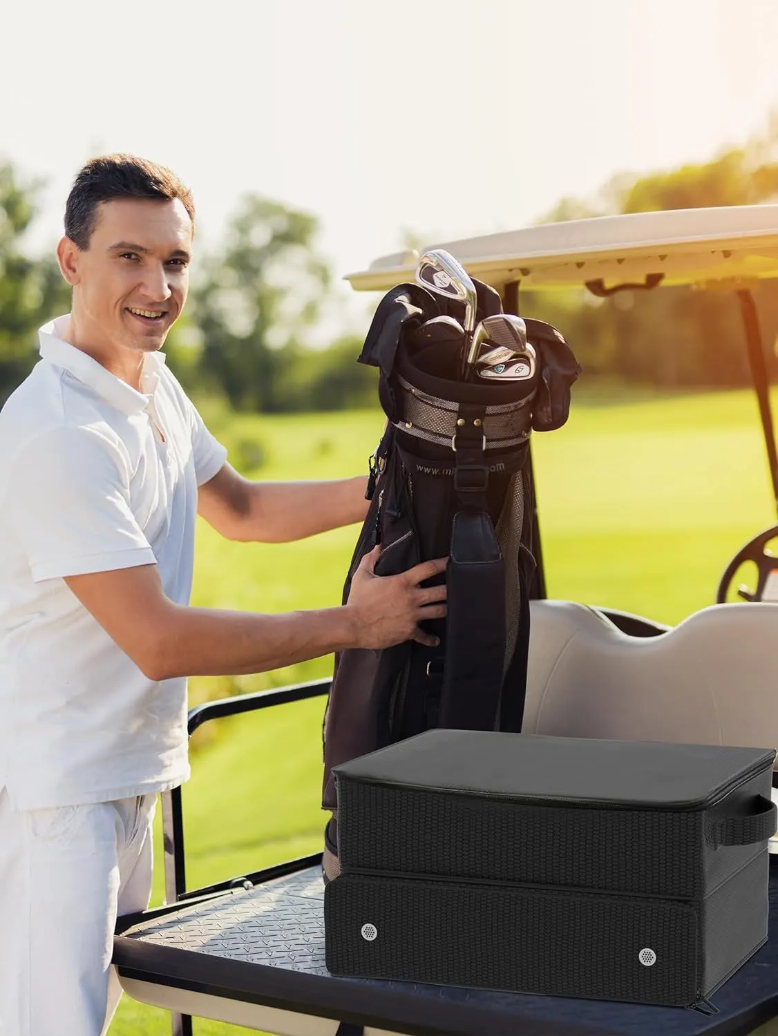 Golf Trunk Storage Box Waterproof Car Organizer for Golf & Travel