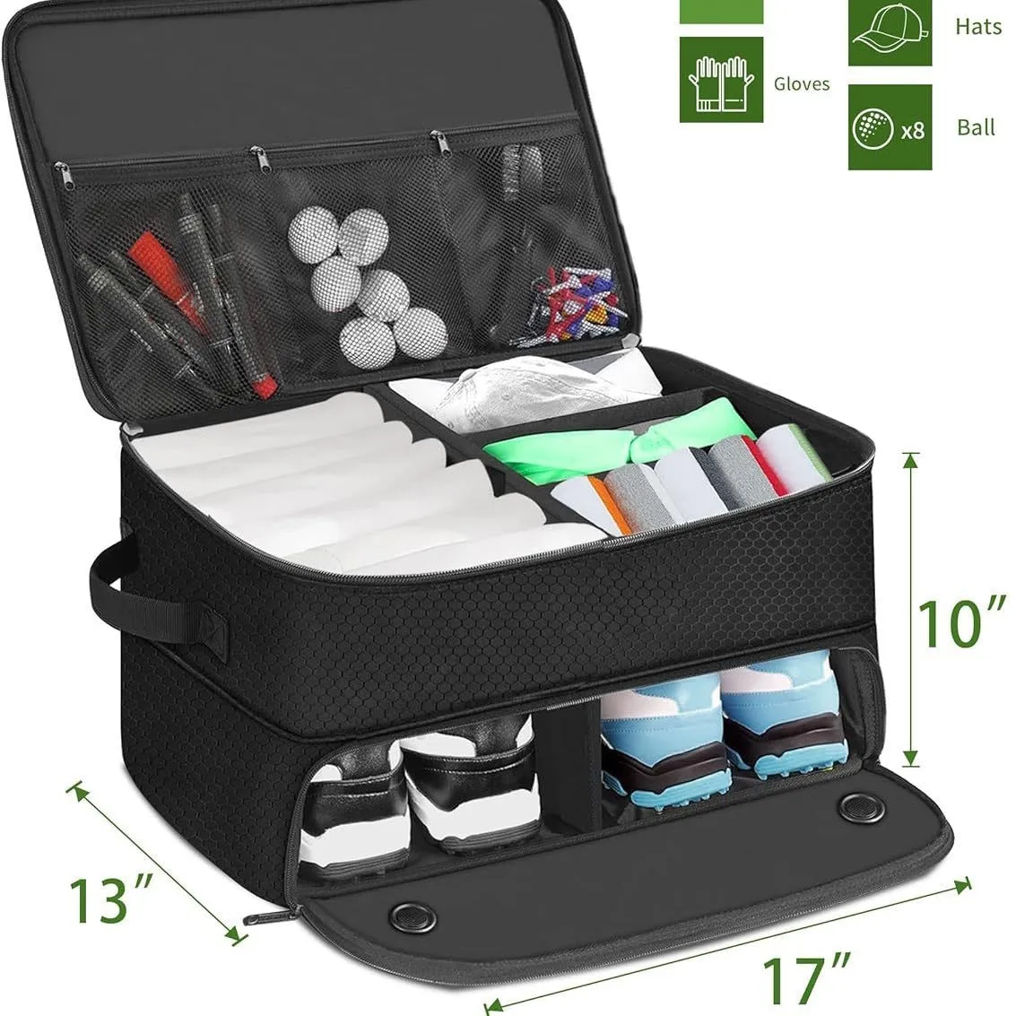 Golf Trunk Storage Box Waterproof Car Organizer for Golf & Travel