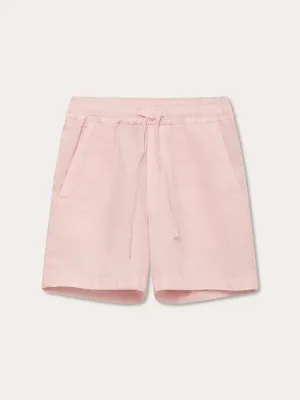 Kids Pastel Pink Joulter Linen Shorts
