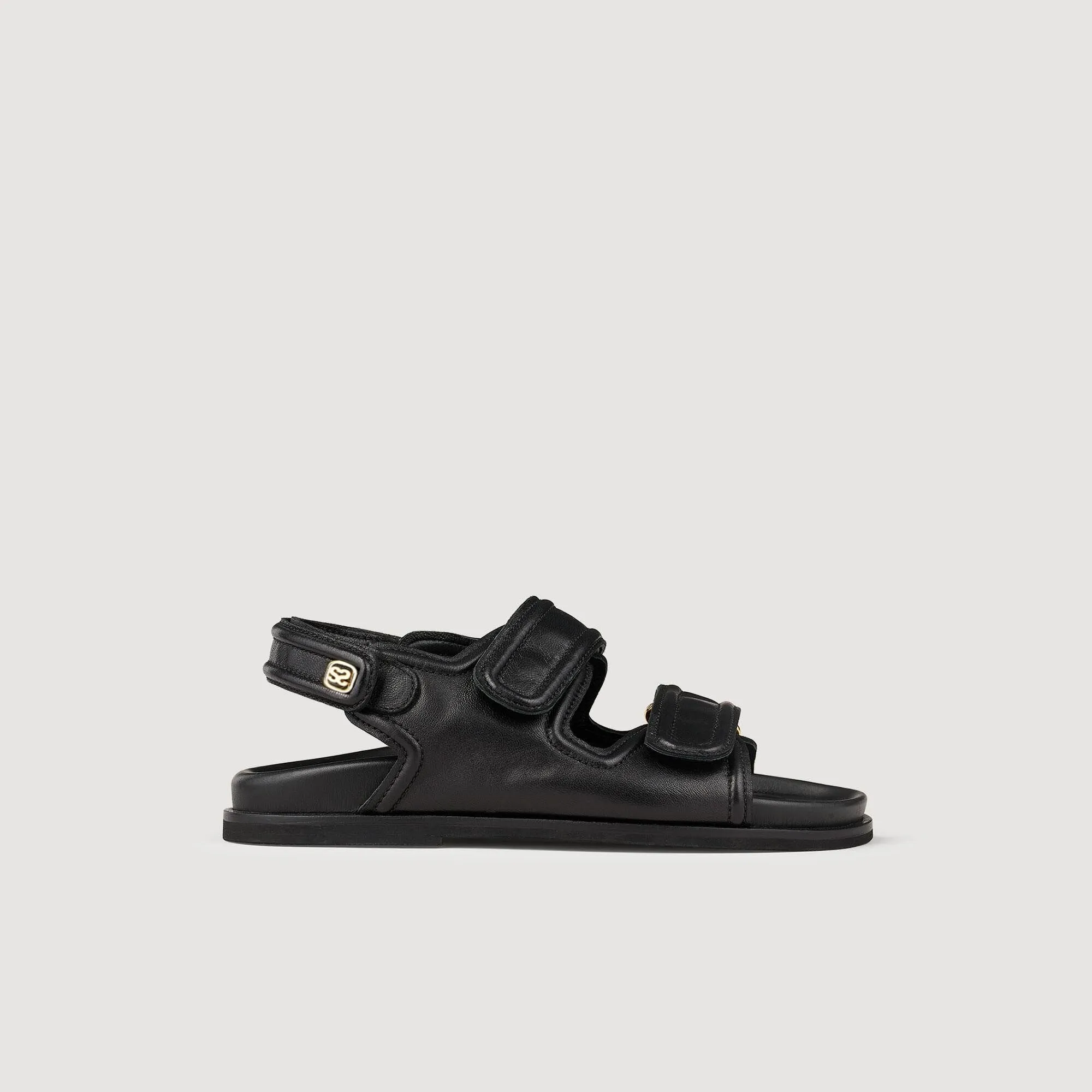 Klea Leather Sandals Black