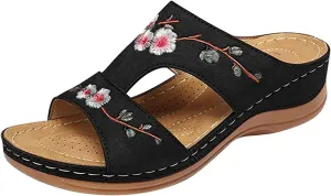Ladmiple Orthopedic Sandals For Women Elegant Arch Support Flip Flops Soft Summer Dressy Comfortable Orthotic Slides