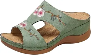Ladmiple Orthopedic Sandals For Women Elegant Arch Support Flip Flops Soft Summer Dressy Comfortable Orthotic Slides