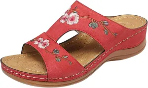 Ladmiple Orthopedic Sandals For Women Elegant Arch Support Flip Flops Soft Summer Dressy Comfortable Orthotic Slides