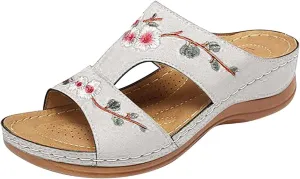 Ladmiple Orthopedic Sandals For Women Elegant Arch Support Flip Flops Soft Summer Dressy Comfortable Orthotic Slides