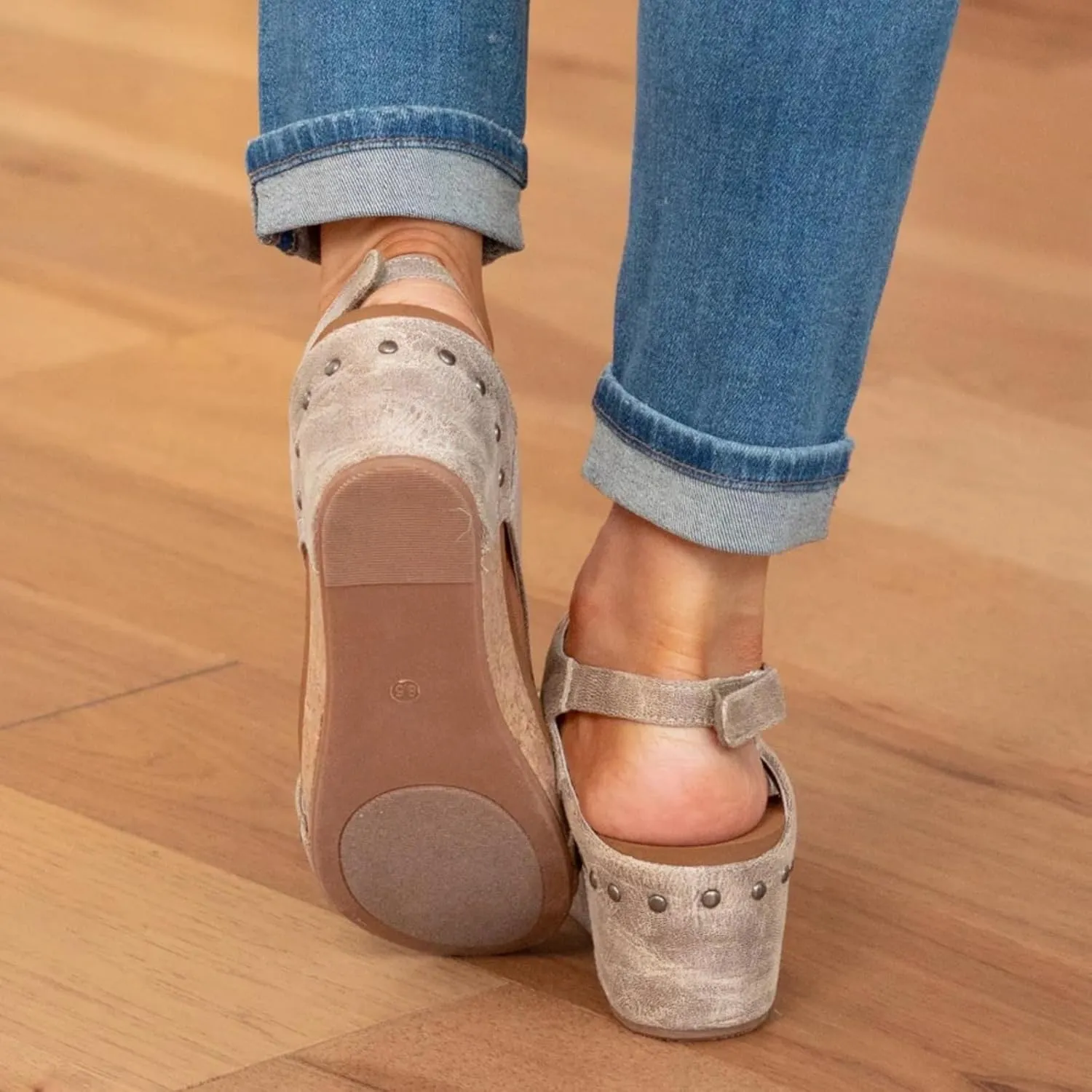 Ladmiple Sandals For Women 2024 Comfortable Wedge Platform Sandals Ankle Strap Open Toe Slip on Casual Summer Dress Shoes