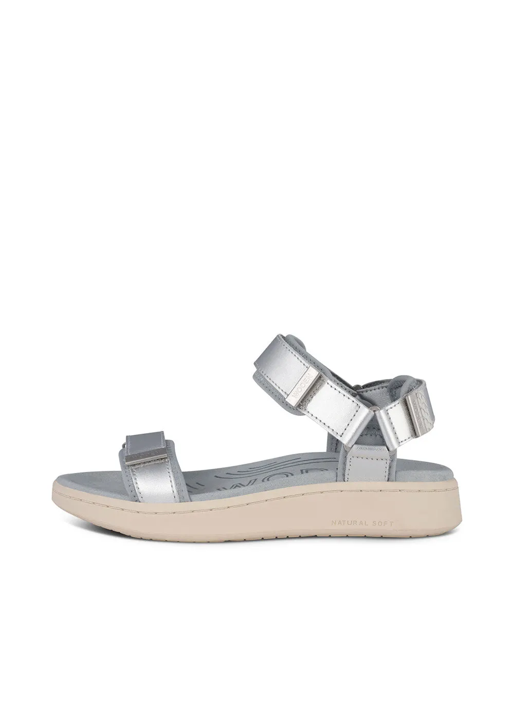 Line Metallic Sandal - Silver