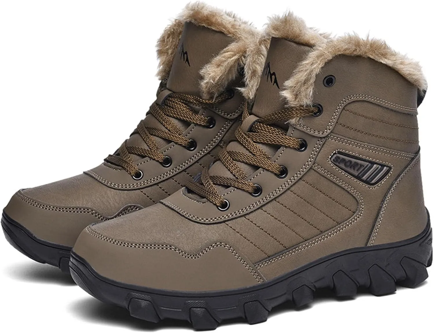 Men Work Boots Waterproof Hiking Sneakers Women's Slip On Warm Women Safety Shoes Non-Slip Outdoor Booties Waterproof Breathable Lightweight Hike Grounded Footwear