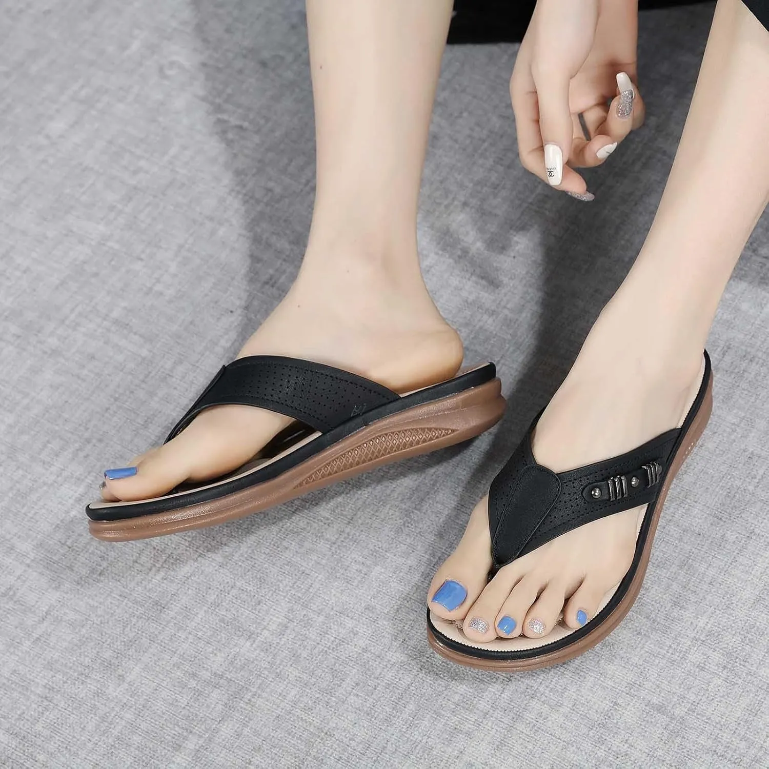 Platform Wedge Sandals Women Comfortable Dressy Wedge Flip Flops Casual Summer Beach Shoes Casual Walking Sandals2