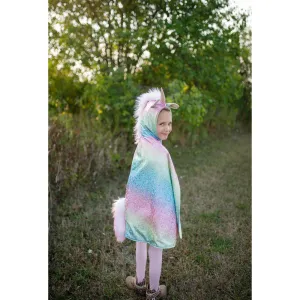 Rainbow Reversible Unicorn Dragon Cape, Size 5-6