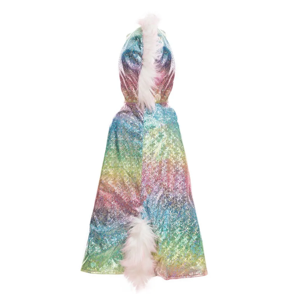 Rainbow Reversible Unicorn Dragon Cape, Size 5-6