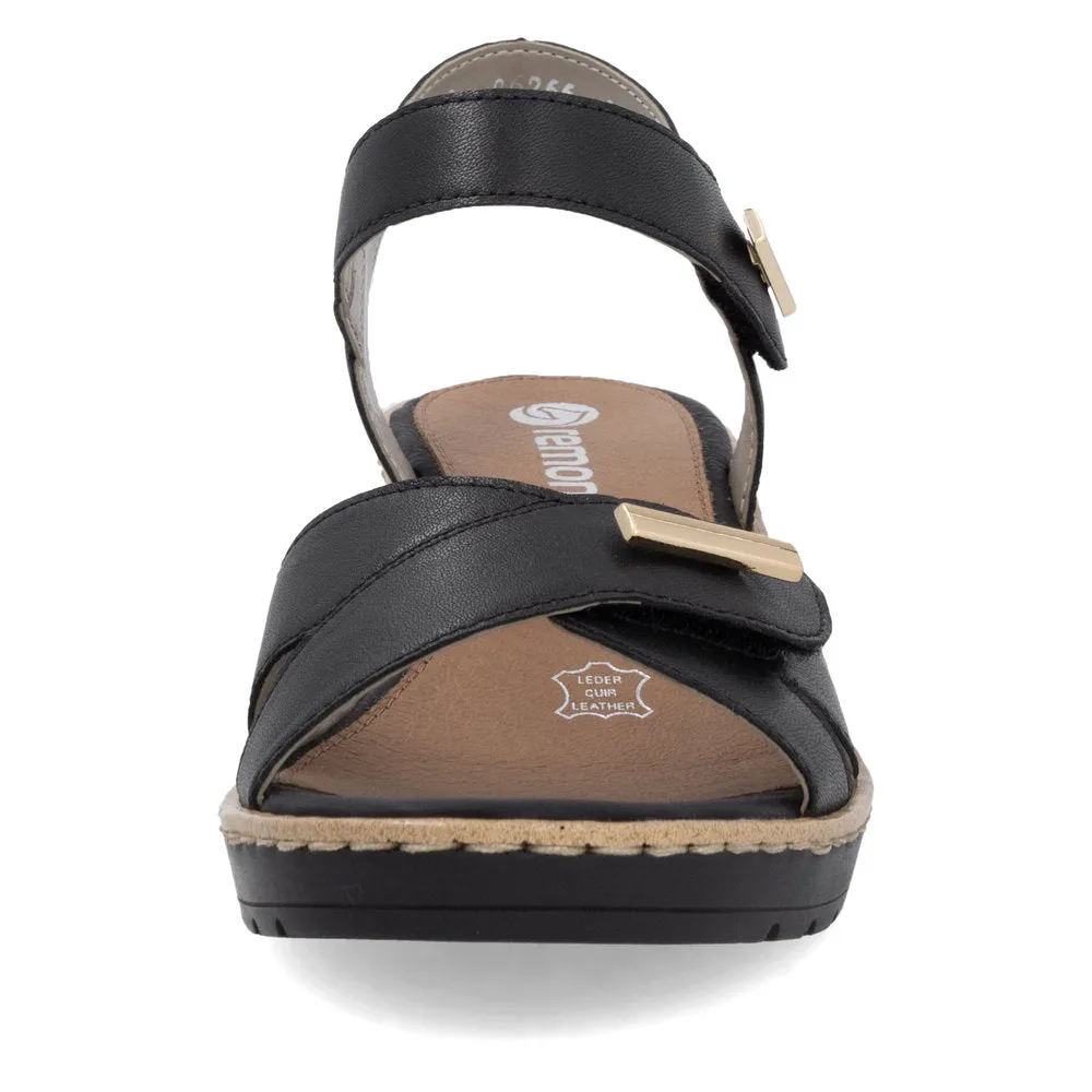 Remonte Wedge Sandal R6266-00 BLACK