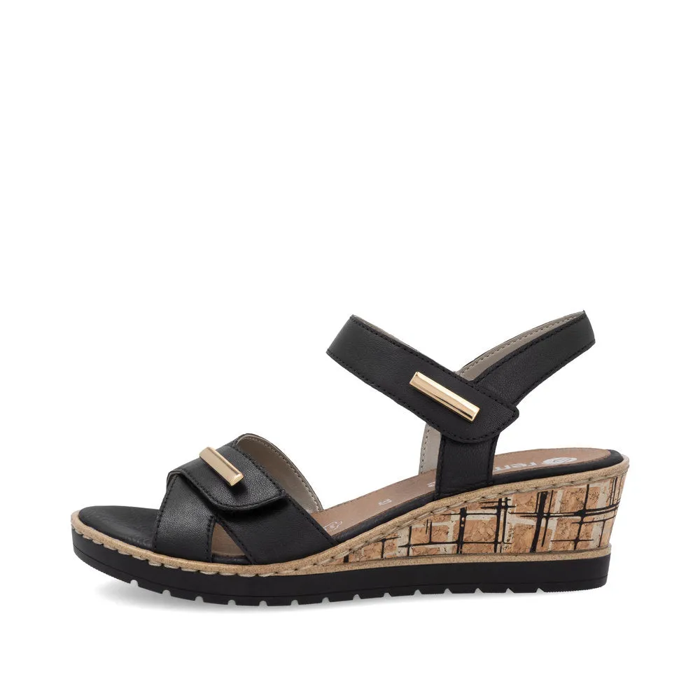 Remonte Wedge Sandal R6266-00 BLACK