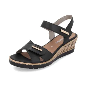 Remonte Wedge Sandal R6266-00 BLACK