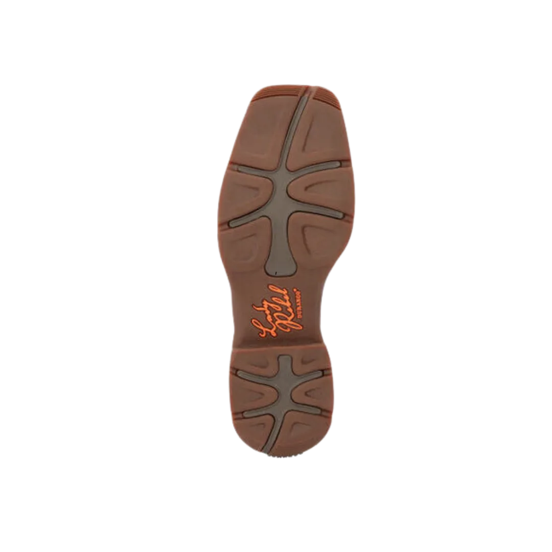 Rocky Women's Chestnut & Pink Rose Western Boot