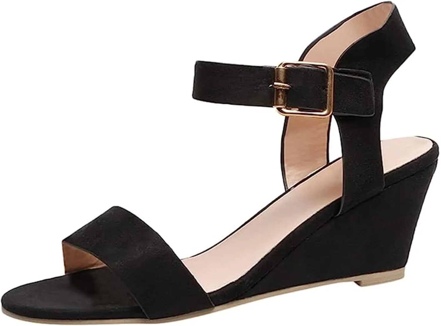 Sandals Women Comfortable Walking Open Toe Dressy Summer Platform Wedges Sandals Slip on Ankle Strap Dress Shoes