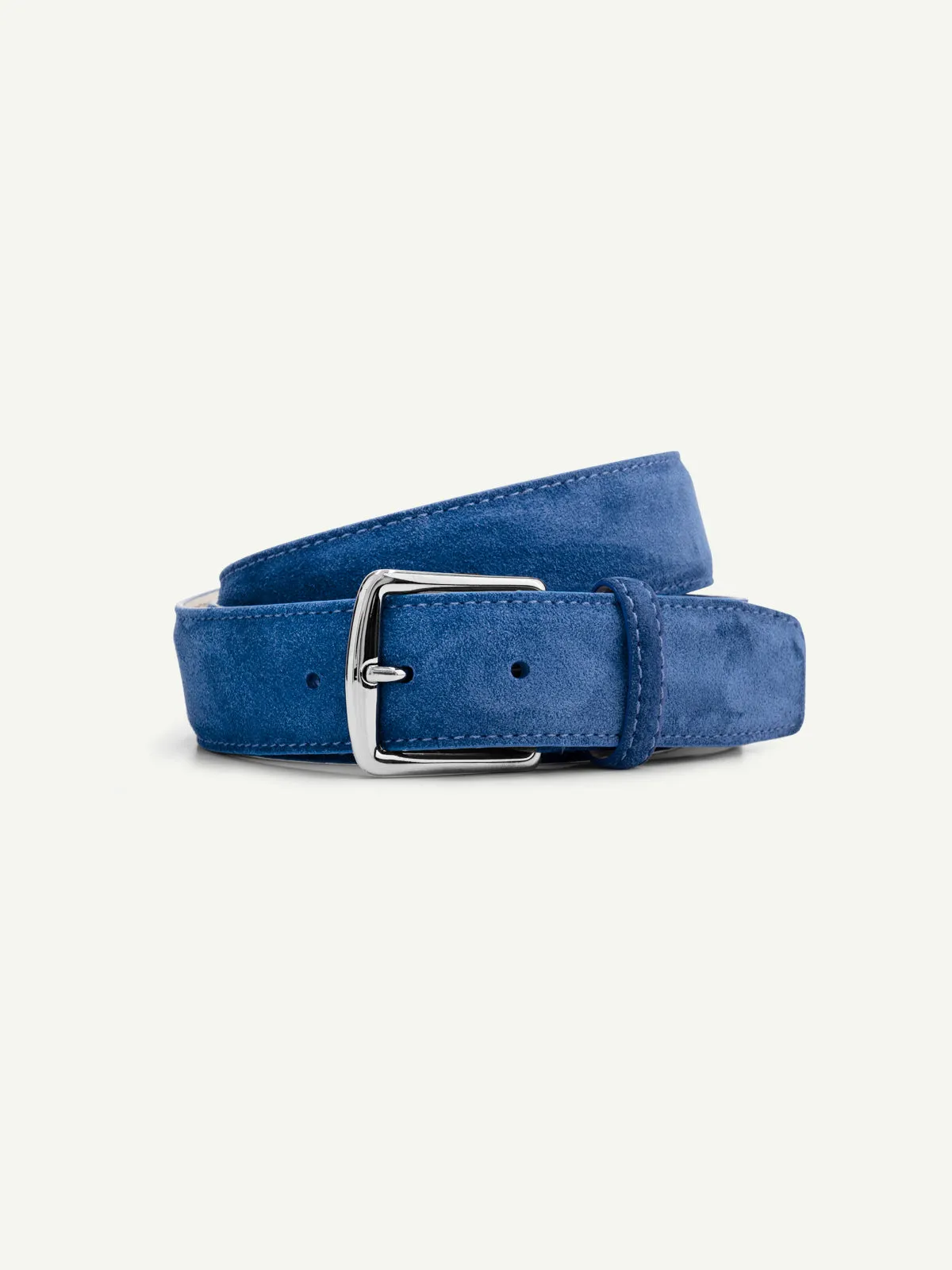 Ultramarine Suede Leather Belt