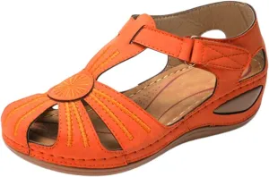 Wedge Sandals for Women Summer Dressy Closed Toe Platform Wedges, Beach Bohemia Ankle Strap Slip On Sandals Casual Comfortable Gladiator Sandal
