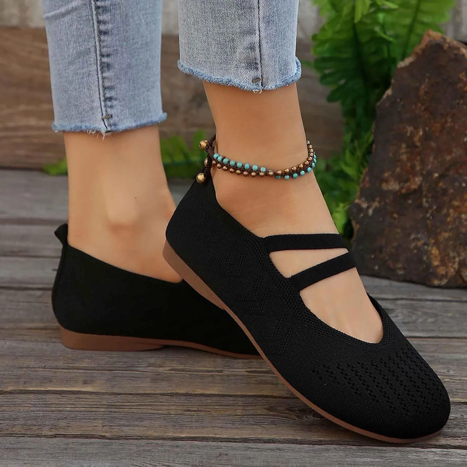 Women's Breathable Slip On Loafers Comfortable Casual Shoes for Daily Wear Spring Summer Fall Lightweight Flat