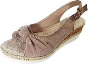 Women's Espadrille Wedge Sandal Wide Width Summer Dressy Open Toe Ankle Strap Wedges Heels Sandals Orthopedic Comfortable Anti Slip Slingback Bowknot Casual Shoes Beach Boho Dress Espadrille Footwear