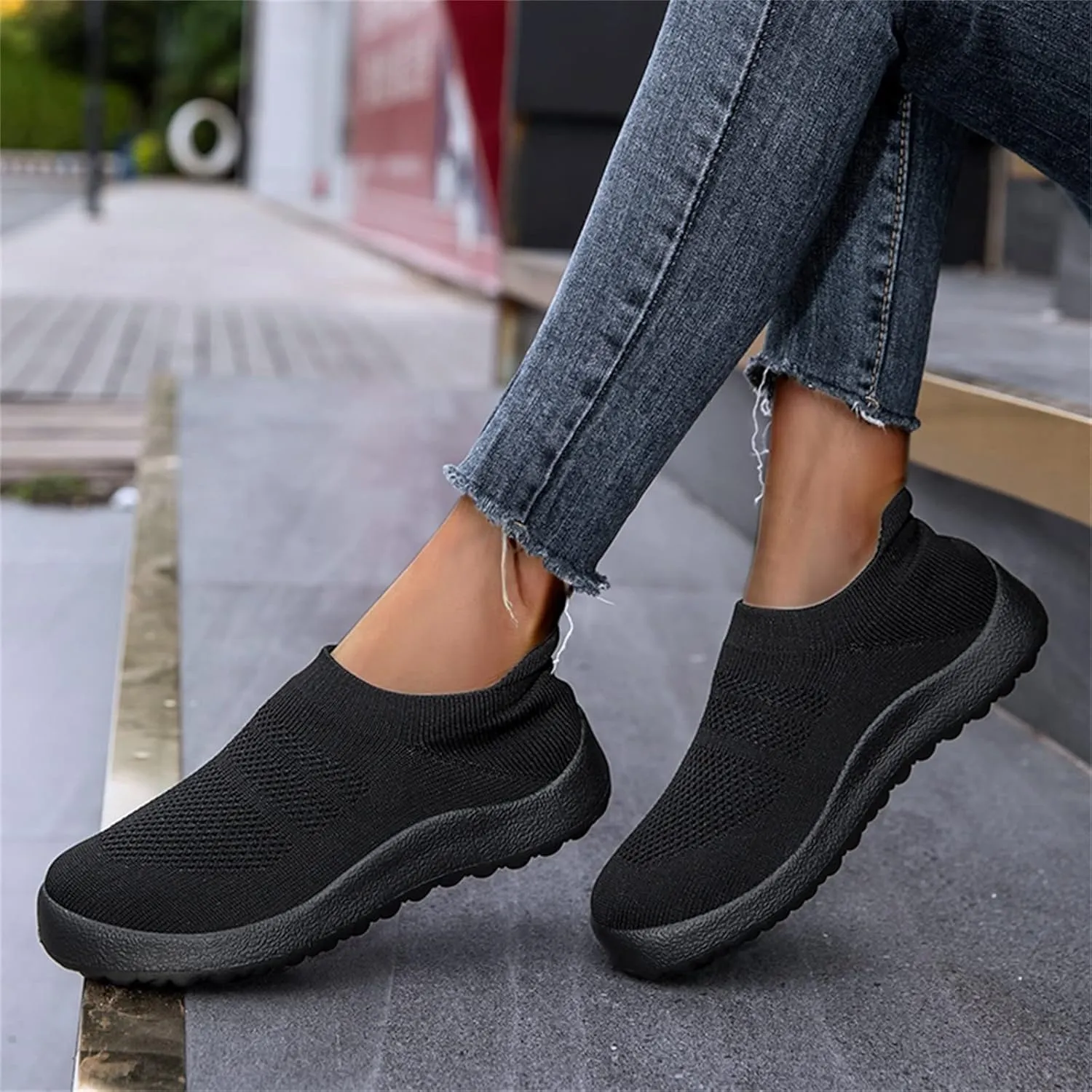 Women's Fashion Sneaker Non Slip Breathable Lightweight Comfortable Lace Up Black Running Shoes Loafers with Arch Support for Women White Leather Sneakers