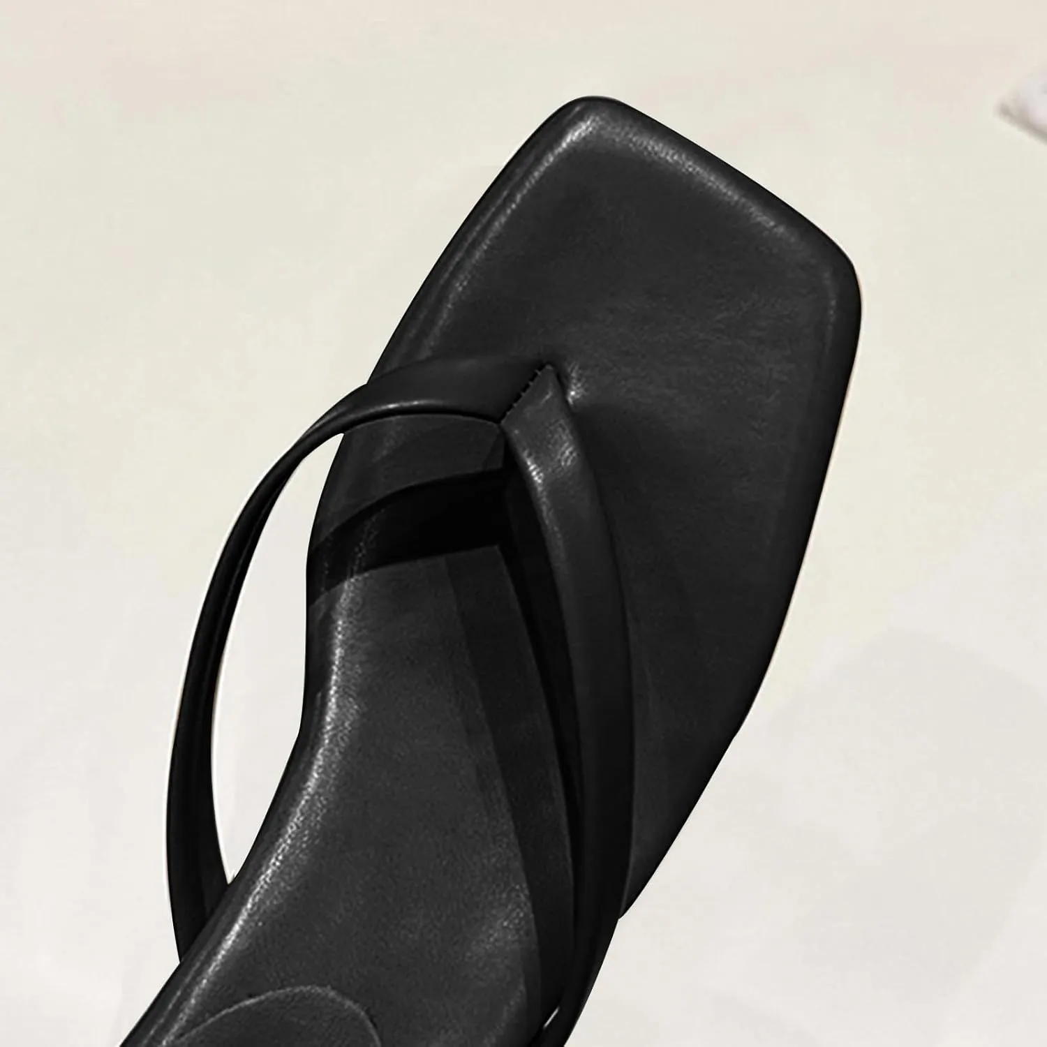 Women's Kitten Heels Sandals Square Open Toe Flip Flops Slip On Thong Slides Sandals Ladies Elegant Cute Working Shopping Shoes Comfortable Summer Beach Shoes for Women