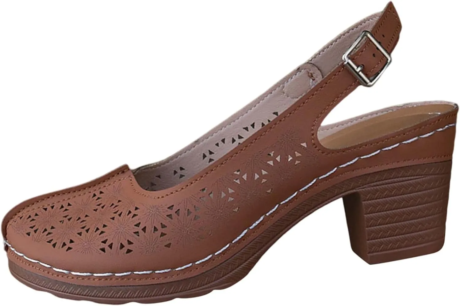 Women's Sandals Closed Round Toe Sandal Casual High Heel Sandal Comfortable Fashion Dressy Shoes 2025