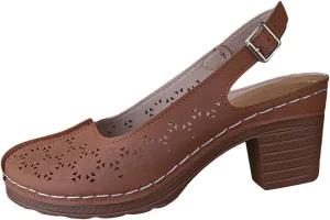Women's Sandals Closed Round Toe Sandal Casual High Heel Sandal Comfortable Fashion Dressy Shoes 2025