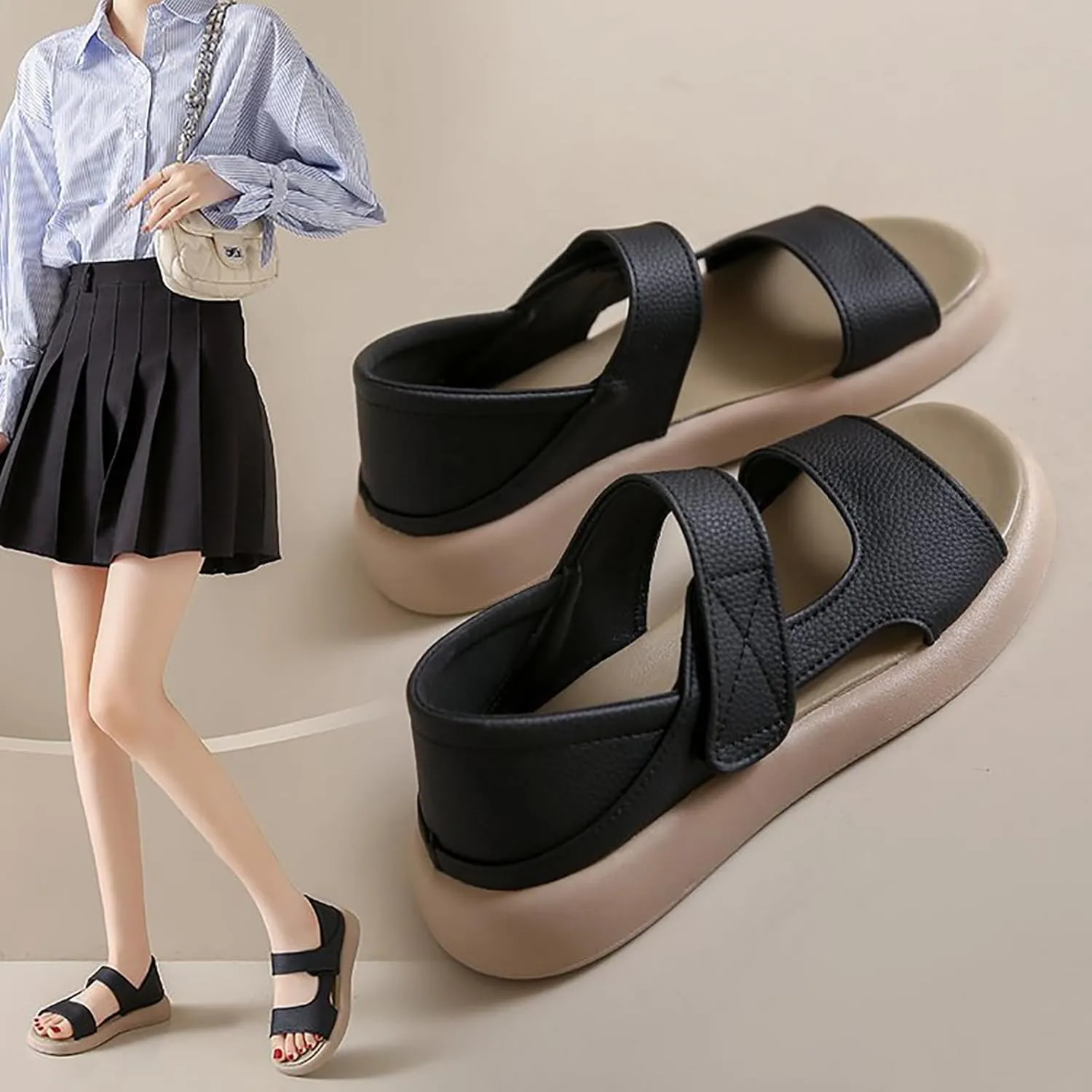 Womens Slip On Sandals Arch Support Orthopedic Open Toe Slides Wide Width Comfortable Summer Beach Slippers 2025